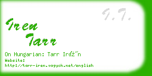 iren tarr business card